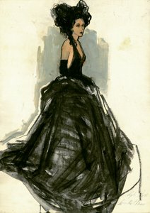 Elegante Dame in Schwarz von Ute Rathmann