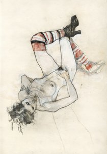 Sinnliche Figur mit Gestreiften Socken