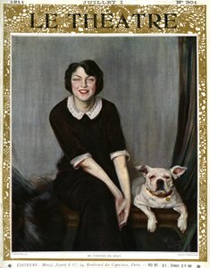 Yvonne De Bray, Porträt mit Hund