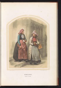 Klederdracht van Hindeloopen in Friesland, 1857 von Valentijn Bing