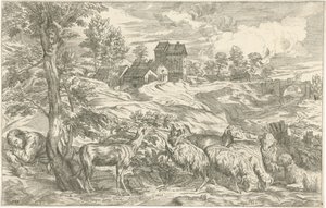 Landschaft mit schlafendem Hirten (Opera Selectiora) von Valentin Lefebvre