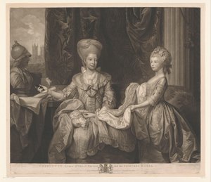 Porträt von Charlotte von Mecklenburg-Strelitz und ihrer Tochter Charlotte