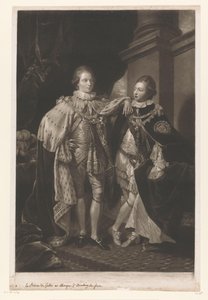 Porträt von George IV und Friedrich von York als Kinder von Valentine Green