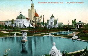 Der französische Garten, Weltausstellung, Brüssel, Belgien, 1910 von Valentine and Sons Ltd