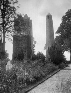 Der Runde Turm von Swords, Dublin, Irland, von Osten, 1924-1926