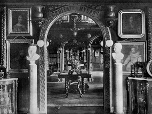 Die Bibliothek, Keir House, Bridge of Allan, Stirlingshire, Schottland, 1924-1926