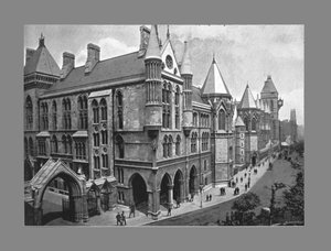 Die neuen Gerichtsgebäude, London, ca. 1900 von Valentine and Sons Publishing Co