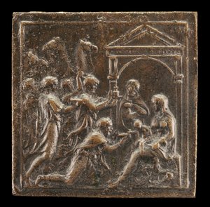 Die Anbetung der Heiligen Drei Könige, 1537 oder später von Valerio Belli