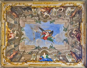 Allegorie des Ruhms und allegorische Figuren aus dem Ruhmssaal der Familie Balbi