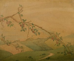 Landschaft mit Apfelbaum von Valerius de Saedeleer