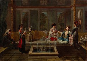 Das Gespräch, 1730er Jahre von Vanmour