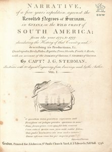 Erzählung einer fünfjährigen Expedition gegen die aufständischen Neger von Surinam, in Guiana, an der wilden Küste Südamerikas (Band I) von Various Artists, including William Blake, after John Gabriel Stedman