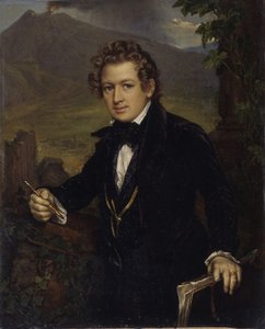 Porträt des Malers Karl Pawlowitsch Brjullow 1799-1852, 1836 von Vasili Andreevich Tropinin