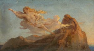 Wölkchen und Klippe. Illustration zum Gedicht Die Klippe von M. Lermontov