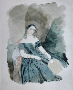 Porträt von Leonilla Iwanowna Bariatinskaja, Prinzessin zu Sayn-Wittgenstein, 1816-1918, 1846 von Vasili Semenovich Sadovnikov