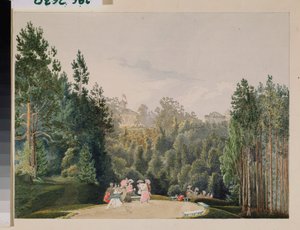 Szene in einem Park von Vasili Semenovich Sadovnikov