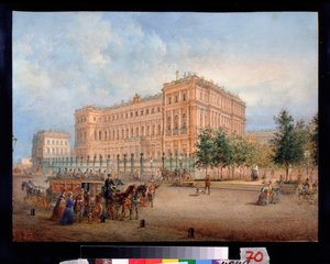 Ansicht des Nikolauspalastes in Sankt Petersburg von Vasili Semenovich Sadovnikov