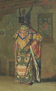Buddhistischer Lama während des Feiertags im Pemionchi-Kloster, 1874-76 von Vasili Vasilievich Vereshchagin
