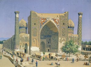 Medrasah Shir-Dhor am Registanplatz in Samarkand von Vasili Vasilievich Vereshchagin