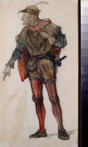 Kostümentwurf für die Oper "Faust" von Charles Gounod von Vasilij Dmitrievich Polenov