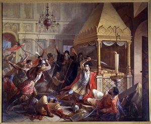Heldentat von Prinz Michail Volkonsky während der polnischen Belagerung 1610 von Vasily Kuzmich Demidov