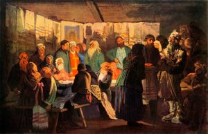 Der Magier kommt zur Dorfhochzeit, 1874, 1965 von Vasily Maksimov
