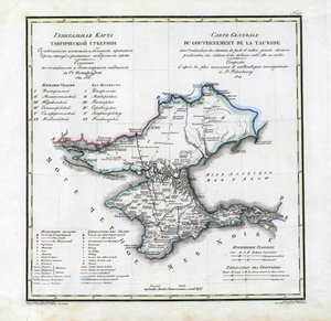 Karte des Gouvernements Taurida, 1822