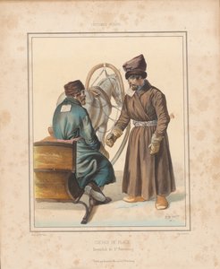 Kutscher in Petersburg, Mitte des 19. Jahrhunderts