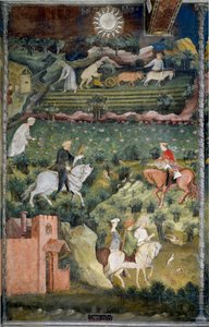 September: Falkenjagd und Feldpflügen