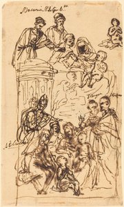 Die Madonna und das Kind mit Heiligen