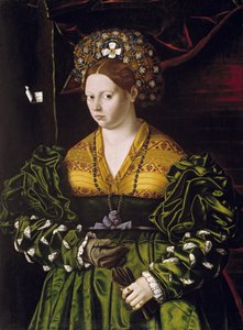 Porträt einer Dame in einem grünen Kleid