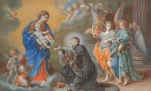 Madonna und Kind erscheinen dem heiligen Louis Gonzaga von Veronica Stern