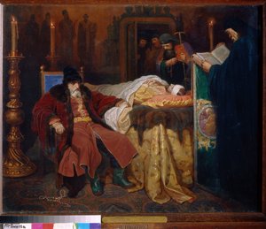 Iwan der Schreckliche und sein Sohn Iwan am Freitag, den 16. November 1581 von Viatcheslav Grigorievitch Schwarz