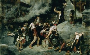 Zu den Füßen des Erlösers, Judenverfolgung im Mittelalter von Vicente Cutanda y Toraya