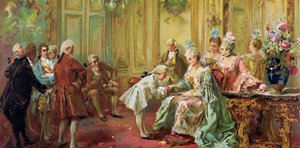 Die Vorstellung des jungen Mozart bei Mme de Pompadour in Versailles im Jahr 1763