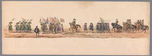 Historischer Umzug zum zweihundertjährigen Jubiläum der Universität Utrecht, 1836 (Tafel 9)