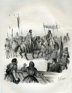 Interview im Jahr 1023 von Heinrich II. (bekannt als der Lahme und der Heilige) und Robert II. der Fromme