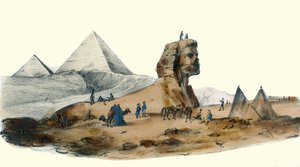 Der französische Oberst in Ägypten. in „Album Grotesque, Auswahl bemerkenswerter Typen“, Illustrationen von Victor Adam, Paris, um 1850. von Victor Adam