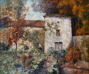 Haus und Obstgarten im Herbst von Victor Charreton