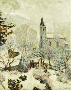 Murol-Kirche im Winter von Victor Charreton