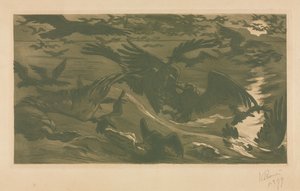 Raubvögel, 1893 von Victor Emile Prouve