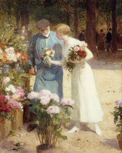 Ein Blumenmarkt von Victor Gabriel Gilbert