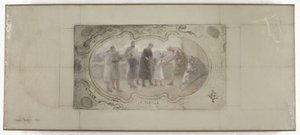 Skizze für die Galerie Lobau, Hôtel de Ville, Paris: Die Familie