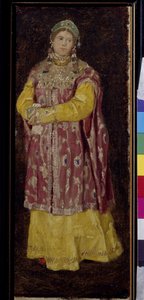 Junge Frau in traditioneller russischer Tracht von Victor Mikhailovich Vasnetsov