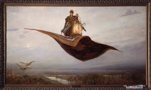 Auf einem fliegenden Teppich reiten von Victor Mikhailovich Vasnetsov