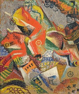 Komposition mit rotem Reiter, 1920 von Victor Nikandrovich Palmov