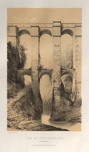 Architektur Pittoresque oder Denkmäler des 15. und 16. Jahrhunderts: Schlösser Frankreichs des 15. und 16. Jahrhunderts: Pl. 50, Brücke von Civita-Castellana (Römische Staaten)