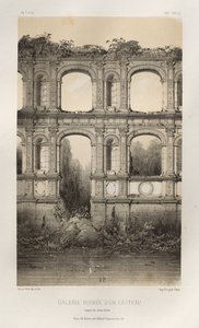Ruinen einer Galerie eines Schlosses, nach einer alten Zeichnung von Victor Petit