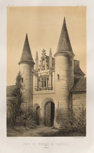 Architektur Pittoresque oder Denkmäler des XV. und XVI. Jahrhunderts: Schlösser Frankreichs des XV. und XVI. Jahrhunderts: Pl. 96, Tor des Priorats von Torteval (Calvados)