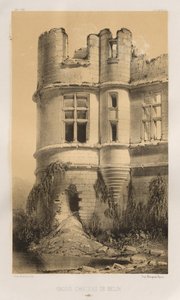 Architektur Pittoresque oder Denkmäler des XV. und XVI. Jahrhunderts: Schlösser Frankreichs des XV. und XVI. Jahrhunderts: Pl. 99, Altes Schloss von Belin (Sarthe)